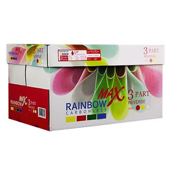 Rainbow Carbonless 3 Part Reverse Pre-Collated NCR Paper 8.5x11 in. 501 Sheets 167 Sets